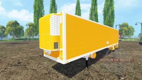 Рефрижераторный полуприцеп оранжевый для Farming Simulator 2015