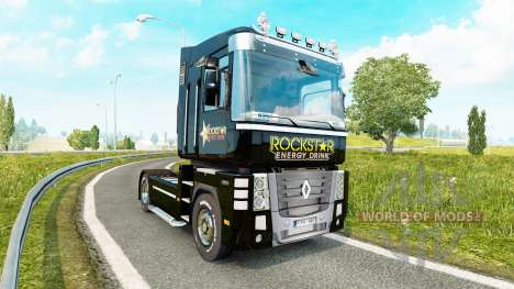 Скин Rockstar Energy на тягач Renault Magnum для Euro Truck Simulator 2