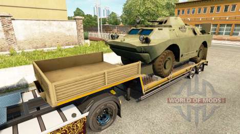 Полуприцепы с военной техникой v1.7 для Euro Truck Simulator 2
