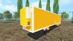 Рефрижераторный полуприцеп оранжевый для Farming Simulator 2015