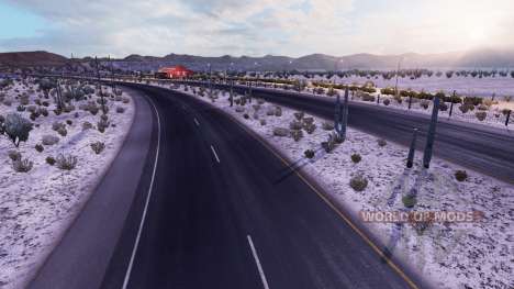 Морозная зимняя погода v2.1 для American Truck Simulator