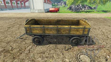 Old flatbed trailer v2.2 для Farming Simulator 2015