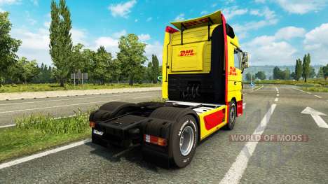 Скин DHL на тягач Mercedes-Benz для Euro Truck Simulator 2