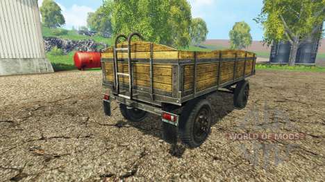 Old flatbed trailer v2.2 для Farming Simulator 2015