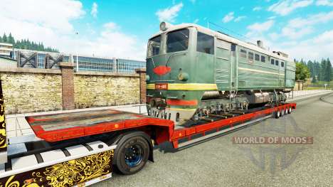 Полуприцепы с железнодорными составами v1.7 для Euro Truck Simulator 2