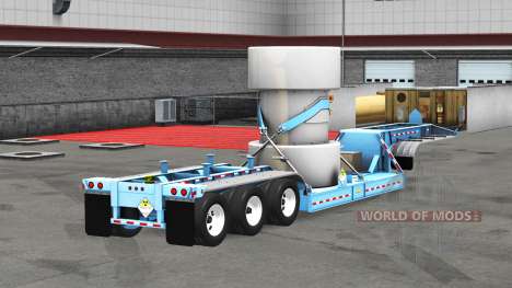 Низкорамный трал с грузом ядерных отходов v1.1 для American Truck Simulator