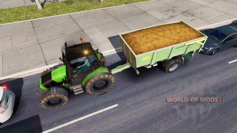 John Deere in traffic для American Truck Simulator