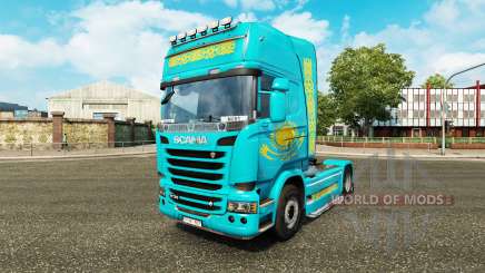 Скин Казахстан на тягач Scania для Euro Truck Simulator 2