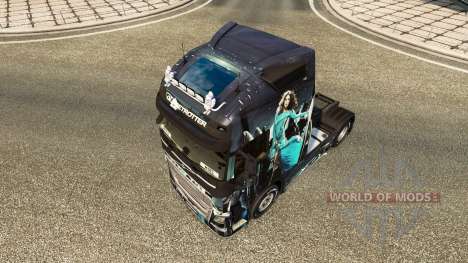 Скин Blue Girl на тягач Volvo для Euro Truck Simulator 2