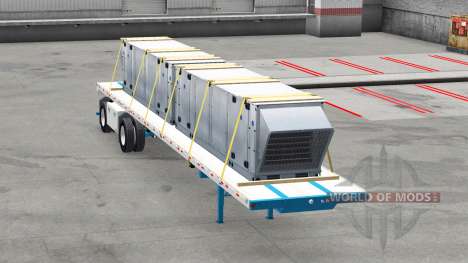 Полуприцеп-платформа Great Dane с грузами v5.0 для American Truck Simulator