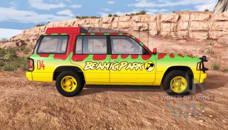 Gavril Roamer Tour Car Jurassic Park v0.7 для BeamNG Drive