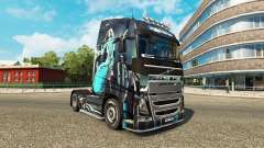 Скин Blue Girl на тягач Volvo для Euro Truck Simulator 2