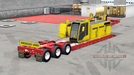 Низкорамный трал Etnyre с грузами v2.0 для American Truck Simulator