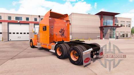 Скин Orange на тягач Peterbilt 389 для American Truck Simulator