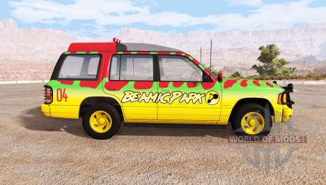 Gavril Roamer Tour Car Jurassic Park v1.0 для BeamNG Drive
