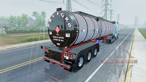 Chrome tanker 3-axle для American Truck Simulator