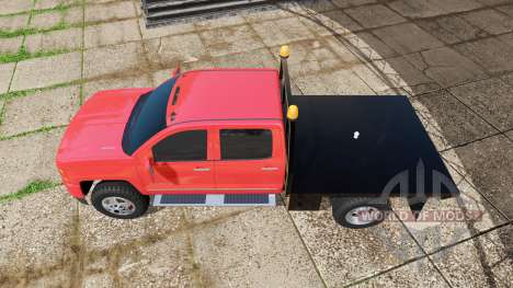Chevrolet Silverado 3500 HD Crew Cab flatbed для Farming Simulator 2017