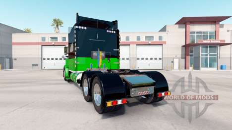 Скин Black & Green на тягач Peterbilt 389 для American Truck Simulator