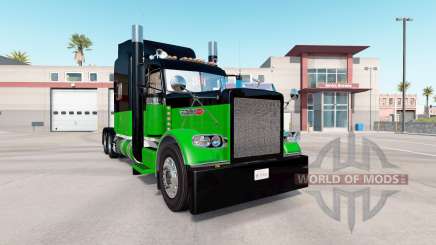 Скин Black & Green на тягач Peterbilt 389 для American Truck Simulator