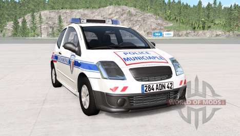 Citroen C2 French Police для BeamNG Drive