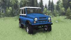 УАЗ 469 сине-белый для Spin Tires