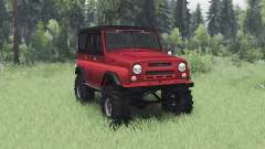 УАЗ 469 чёрно-красный для Spin Tires