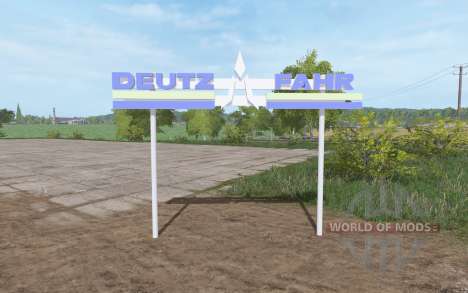 Deutz-Fahr 3D plate для Farming Simulator 2017