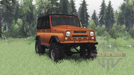 УАЗ 469 чёрно-оранжевый для Spin Tires