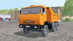 КамАЗ 55111 2002 ярко-оранжевый для Farming Simulator 2015