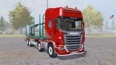 Scania R730 V8 Topline 8x8 Timber Truck для Farming Simulator 2013