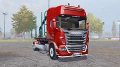 Scania R730 V8 Topline 4x4 Timber Truck для Farming Simulator 2013