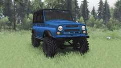 УАЗ 469 синий v1.1 для Spin Tires