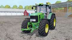 John Deere 7530 Premium double wheels для Farming Simulator 2015