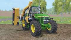 John Deere 7810 with municipal mower для Farming Simulator 2015