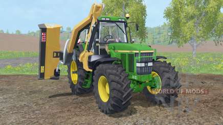 John Deere 7810 with municipal mower для Farming Simulator 2015