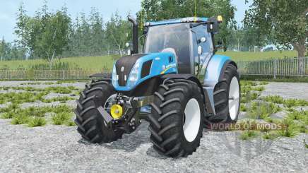 New Holland T7.240 spanish sky blue для Farming Simulator 2015