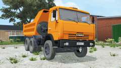 КамАЗ-55111 ярко-оранжевый окрас для Farming Simulator 2015