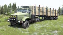 КрАЗ-6322 серовато-зеленый окрас для MudRunner