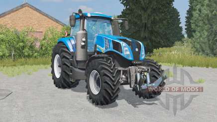 New Holland T8.320 lowering tire pressure для Farming Simulator 2015