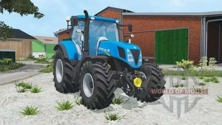 New Holland T7.170 spanish sky blue для Farming Simulator 2015