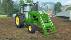 John Deere 4455 front loader islamic green для Farming Simulator 2015
