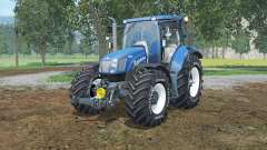 New Holland T6.160 lowering tire pressure для Farming Simulator 2015