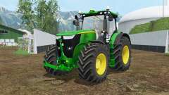 John Deere 7310R vivid malachite для Farming Simulator 2015