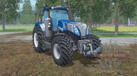 New Holland T8.320  lowering tire pressure для Farming Simulator 2015