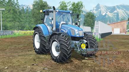 New Holland T6.160 spanish sky blue для Farming Simulator 2015