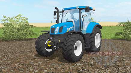 New Holland T6.160 vivid cerulean для Farming Simulator 2017