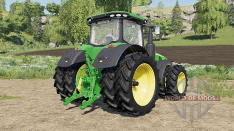 John Deere tractors with added Row Crop wheels для Farming Simulator 2017