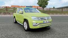 Volkswagen Amarok Double Cab 2016 olive green для Euro Truck Simulator 2
