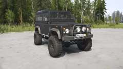 Land Rover Defender 90 Station Wagon black для MudRunner