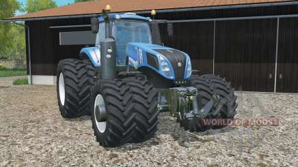 New Holland T8.320 added dual wheels для Farming Simulator 2015